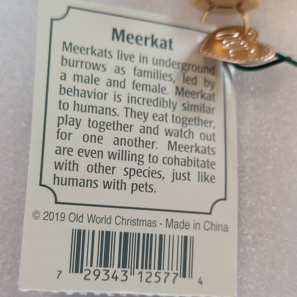 Old World Christmas Meerkat Ornament - Picture 9 of 10